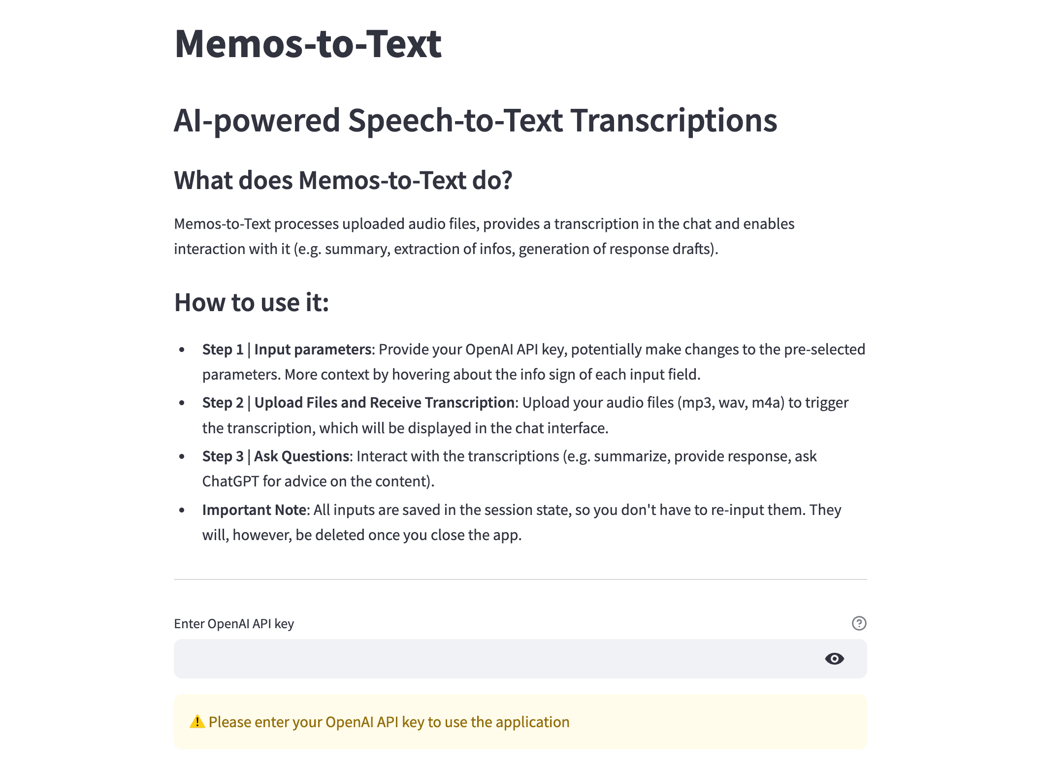 Memos-to-Text Overview